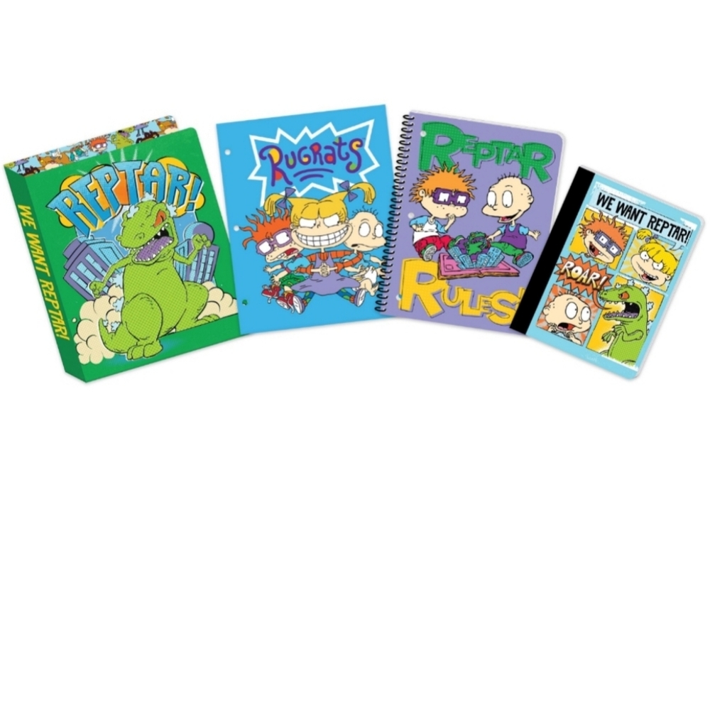 Nickelodeon Rugrats Stationery Bundle 3-Ring Binder Folder Notebook Composition